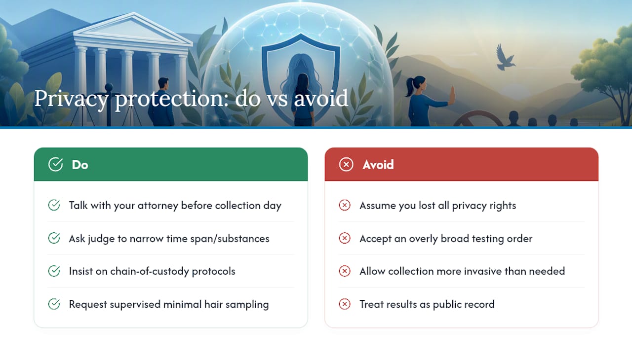 What Privacy Protections Apply to a Court Ordered Drug Test? — overview diagram