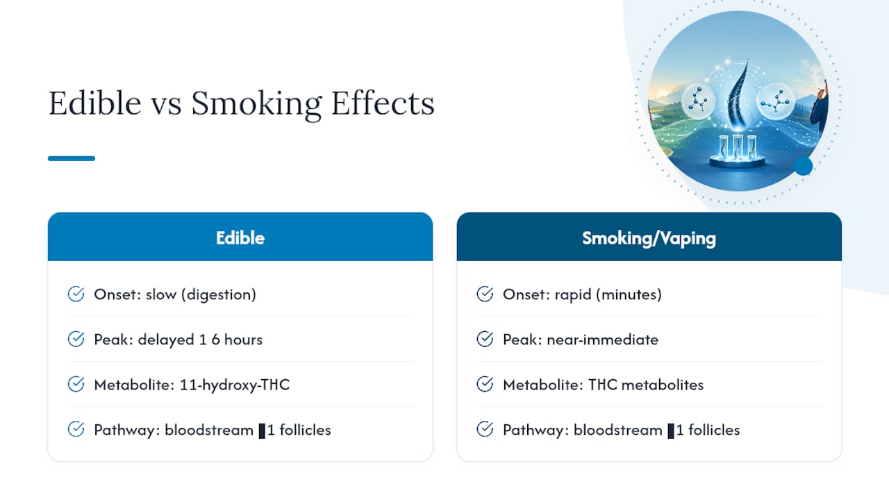 Edibles and smoking detection comparison
