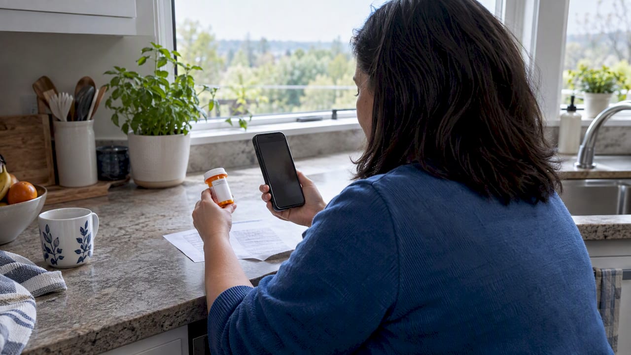 Person documenting prescription medication for MRO