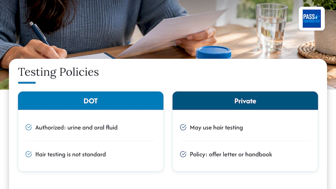Federal DOT and private test specimen comparison